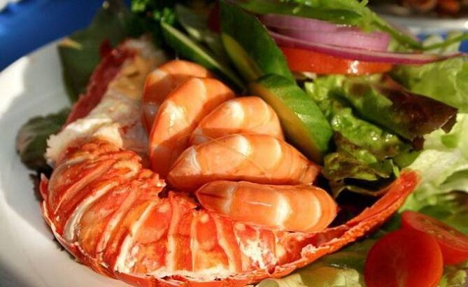 Seafood in the diet of men over 60 will increase potency. 